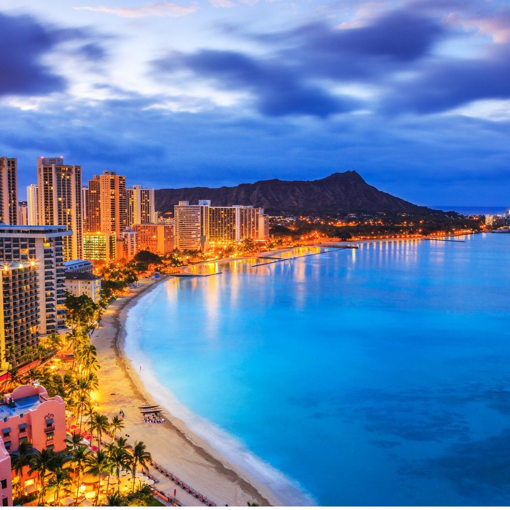 Honolulu skyline with Diamond Head