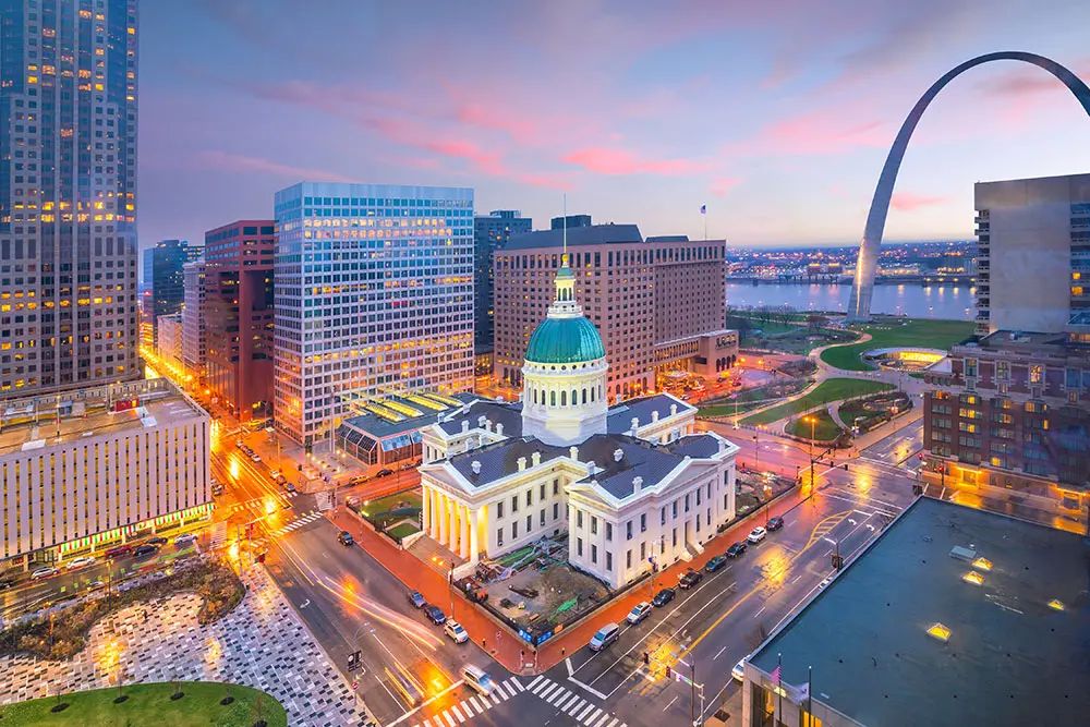 St. Louis skyline with the Gateway Arch